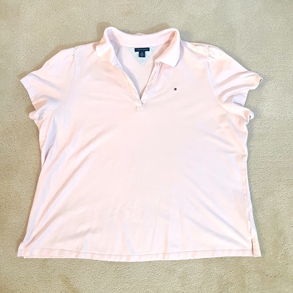 HILFIGER Polo 👚 Plus Size Pink 3X